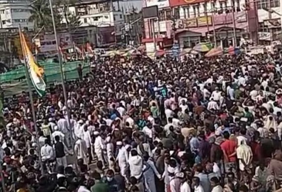 After many years, heavy crowd at Tripura Congress Headquarter as Thousands of People join Sudip Barman, Asish Saha's welcoming porgramme